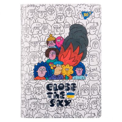 Зошит Yes А5 Stand with Ukraine пластикова обкладинка 70 аркушів, клітинка (681858)