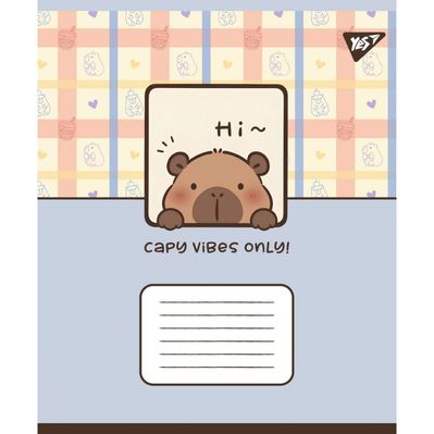 Тетрадь Yes Capy vibes А5 24 листов клетка (767955)