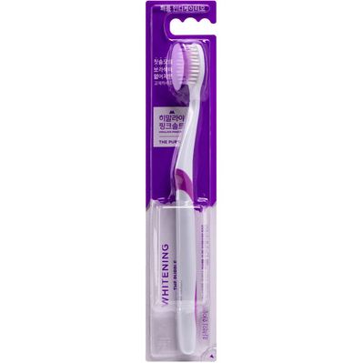 Зубна щітка LG Bamboosalt HPS Whitening The Purple Toothbrush Середньої жорсткості Біла (8809949163829)